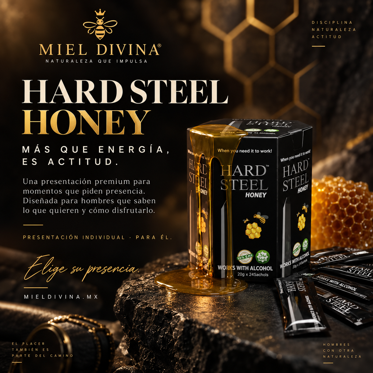 Miel Divina | Acero 24 Sobres 20g | Vitalidad y Energía Natural