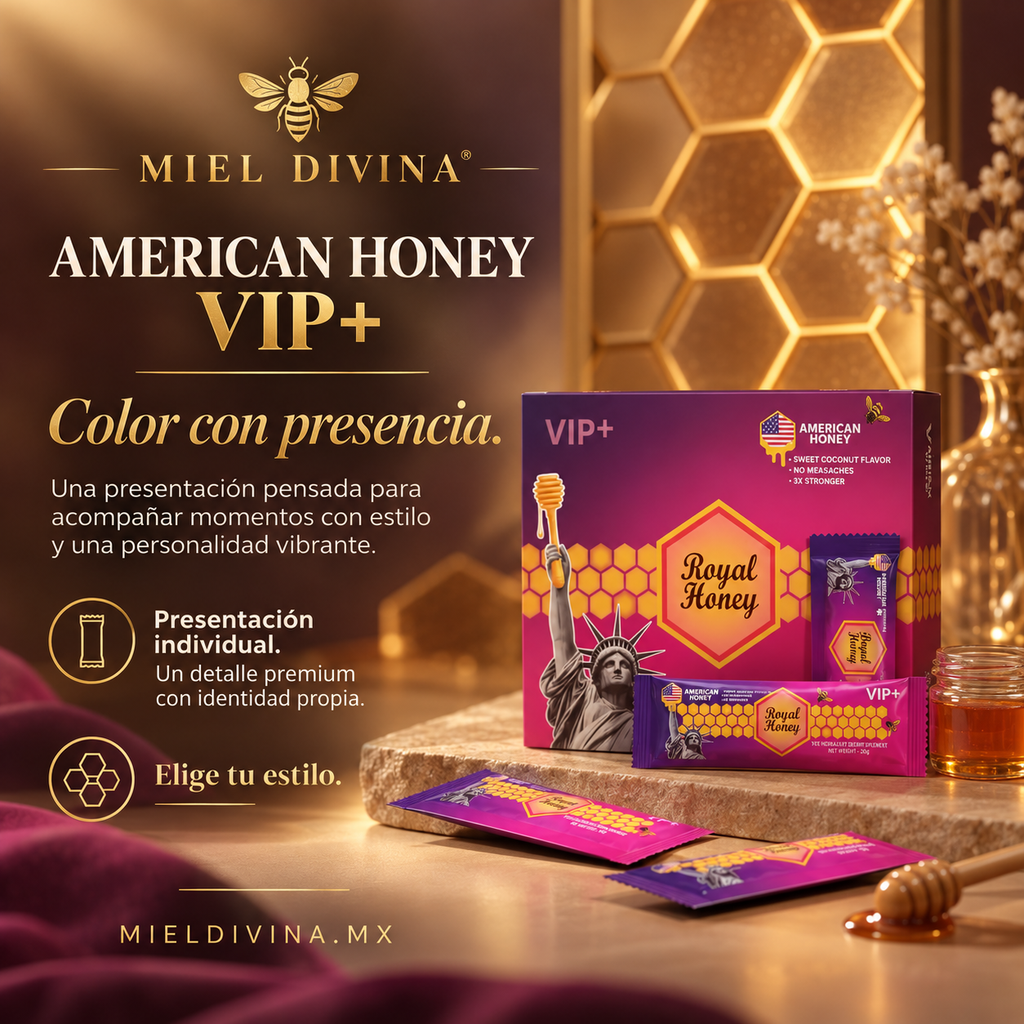 American Royal Honey VIP+ — 12 sobres de 20 g