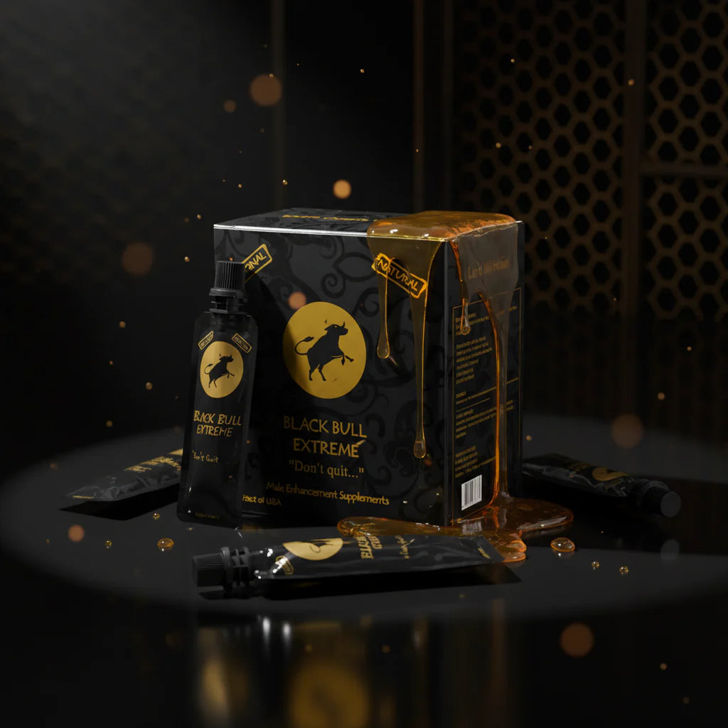 Miel Divina | Toro Negro Fuerza Extrema 12 Sobres 22g | Miel Premium con Tongkat Ali y Ginseng